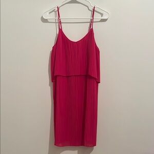 Bcbgeneration pink pleated mini dress